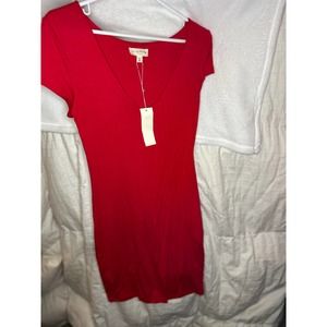 Red midi dress new with tags